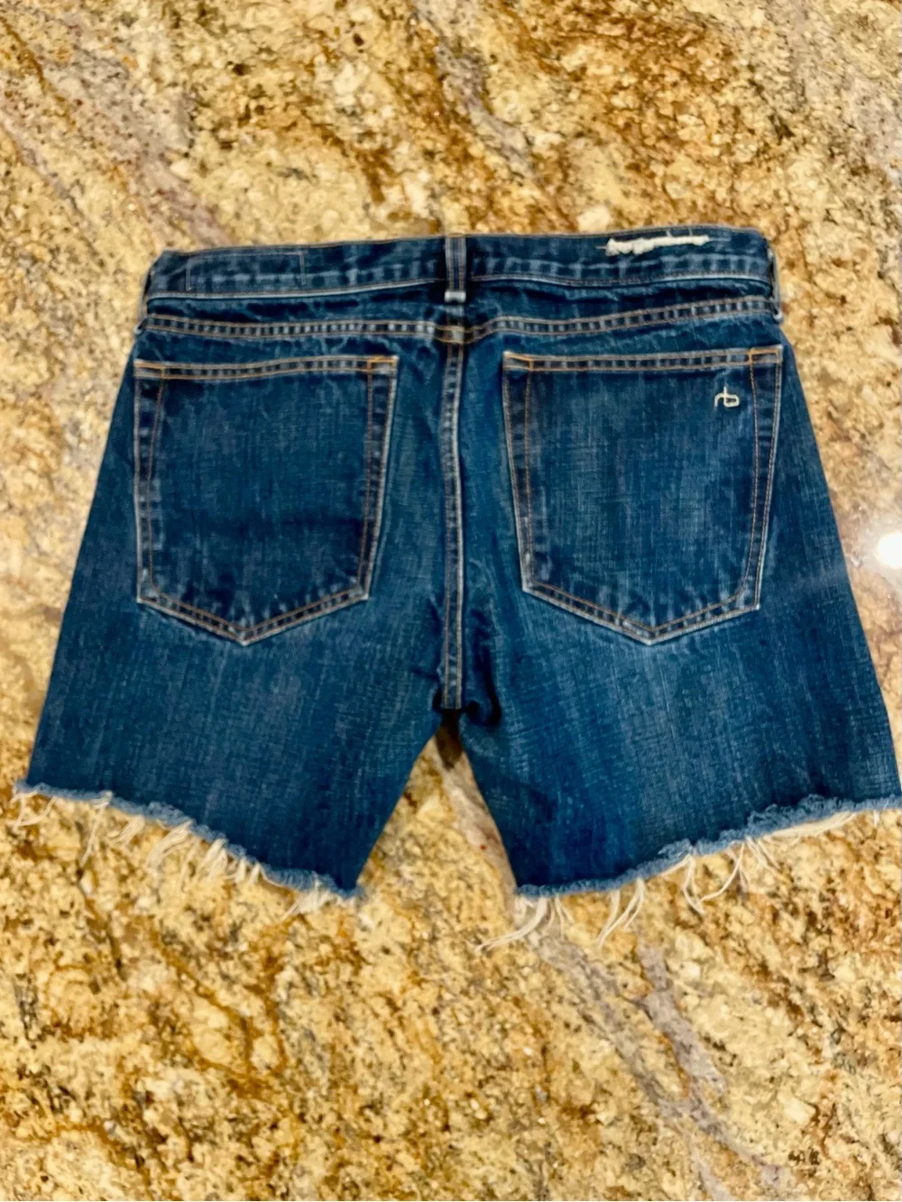 Rag & Bone Jean Denim Cutoff Shorts Size 28 100% Cotton Raw Hem Blue